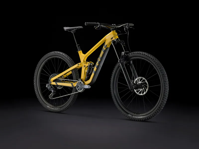 Trek Slash 9.8 GX AXS Carbon Full Suspension Mountain Bike 2023 in Satin Baja Yellow-1