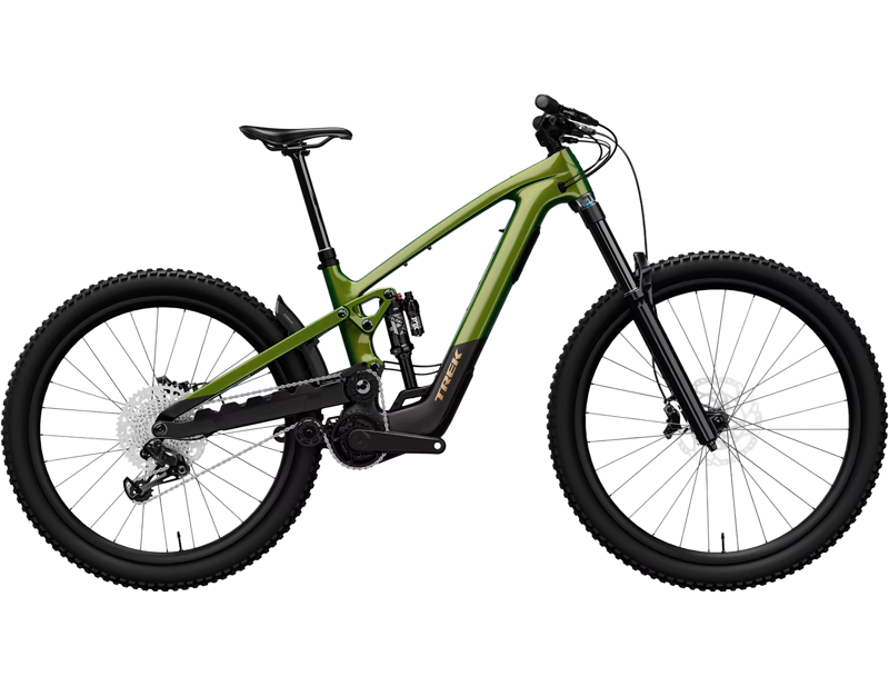 Balfes Bikes Trek Slash+ 9.7 Electric Full Suspension Mountain Bike 2026 in Gloss Chameleon Green/Matte Dark Web | Free postage over £30, £10 off first order, price match & 0% finance.