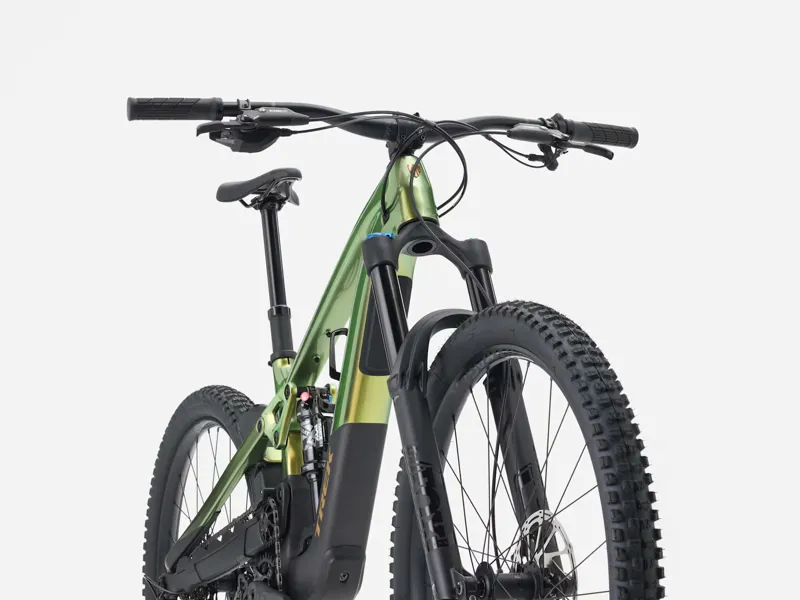 Trek Slash+ 9.7 Electric Full Suspension Mountain Bike 2026 in Gloss Chameleon Green/Matte Dark Web-2
