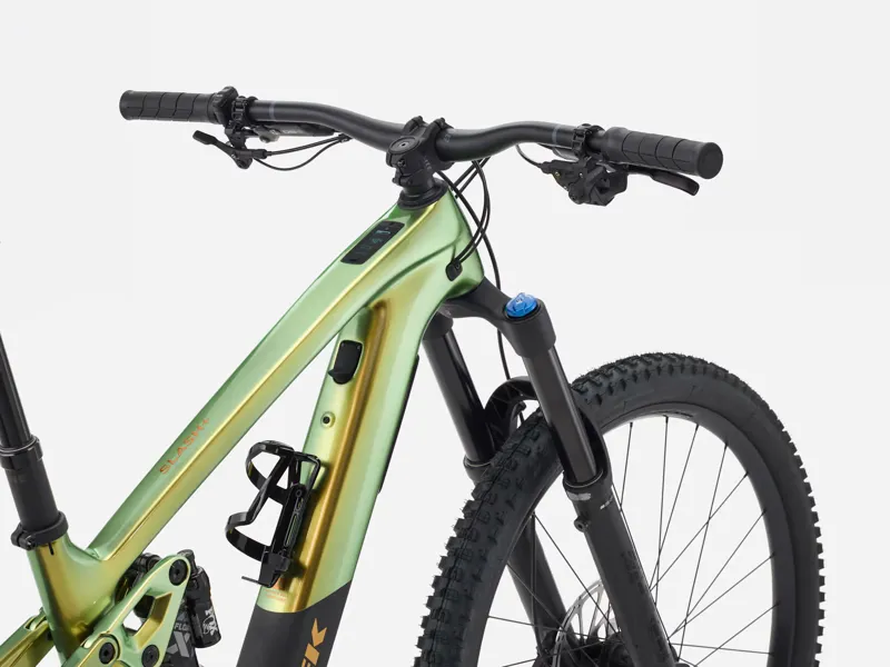 Trek Slash+ 9.7 Electric Full Suspension Mountain Bike 2026 in Gloss Chameleon Green/Matte Dark Web-3