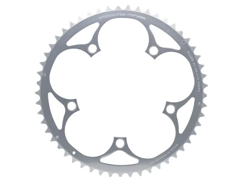 Specialites Ta Alize 130pcd 9/10/11X Outer Chainring 53t in Silver