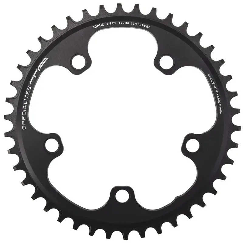 Balfes Bikes Specialites Ta One 5 Arm 110pcd 10/11/12x Narrow/Wide Chainring 44t in Black | Free postage over £30, £10 off first order, price match & 0% finance.