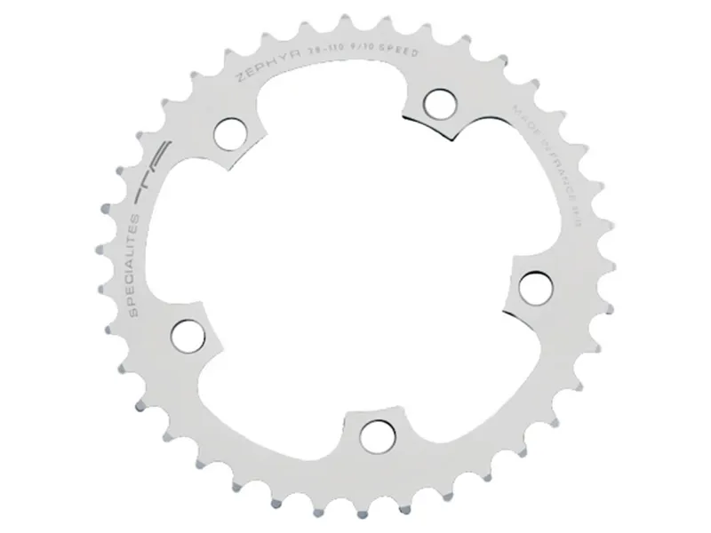 Specialites Ta Zephyr 110pcd 9/10X 5-Arm Middle Chainring 36t in Silver