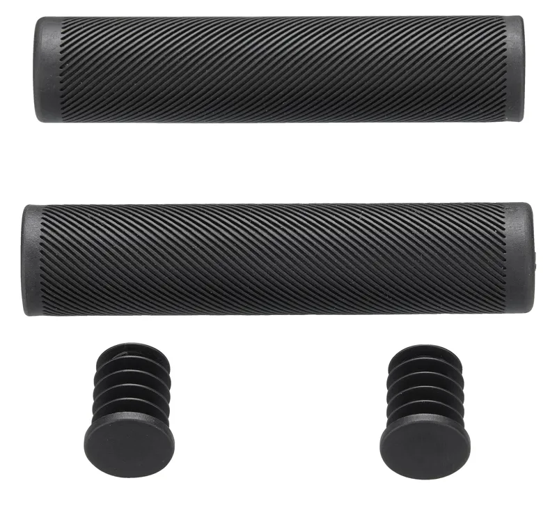 Specialized BAR GRIPS KIDS SLIDE ON 110MM LENGTH 24MM THICK 19MM DIAMETER BAR MOUNT RUBBER CLOSED END BLACK in Black