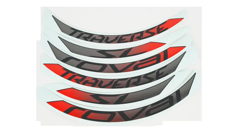 Specialized DCL MY18 ROVAL TRAVERSE SL 650B 6 DECALS FOR ONE WHEEL - ROCKET RED in Rocket Red