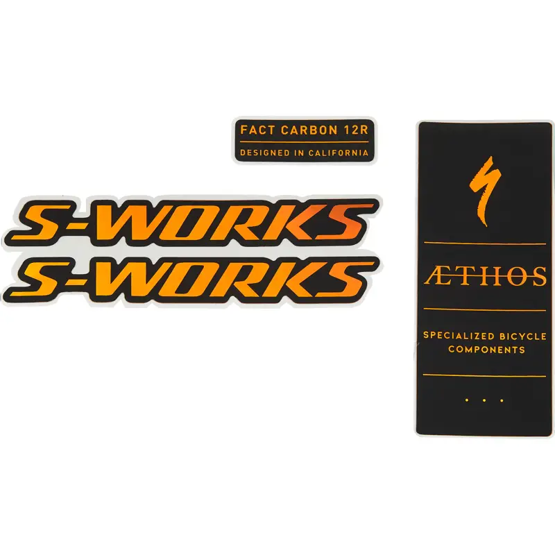 Balfes Bikes Specialized DCL MY21 SW AETHOS FRAME DECAL KIT JETFUEL 54CM in Jetfuel | Free postage over £30, £10 off first order, price match & 0% finance.