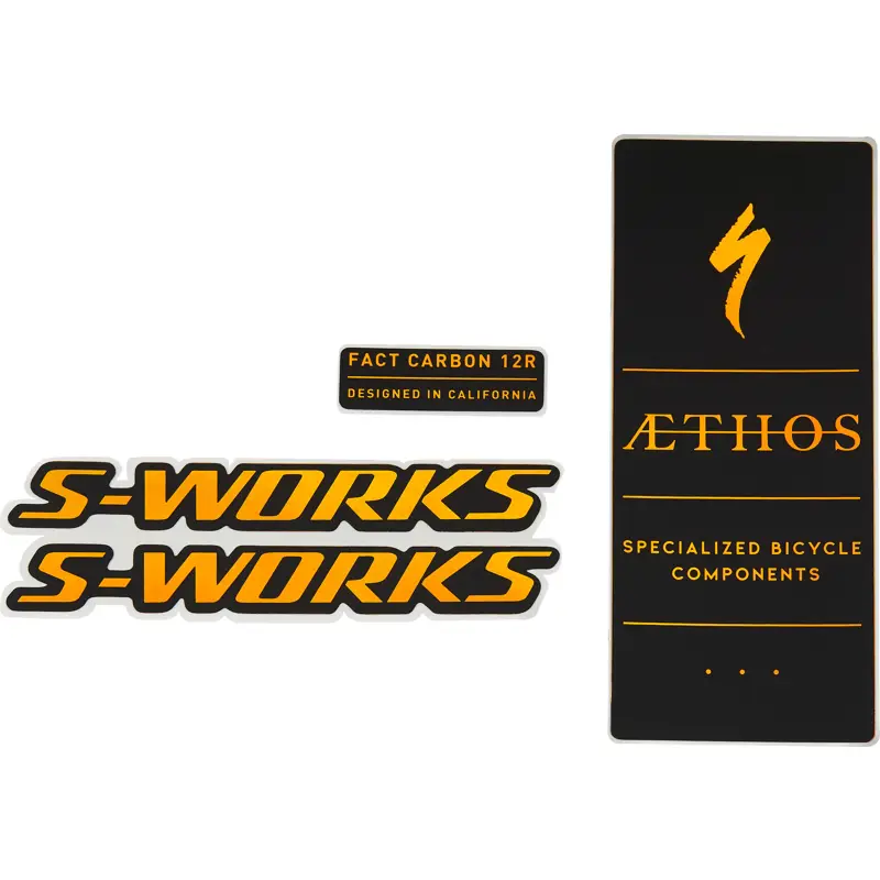 Balfes Bikes Specialized DCL MY21 SW AETHOS FRAME DECAL KIT JETFUEL 58/61CM in Jetfuel | Free postage over £30, £10 off first order, price match & 0% finance.