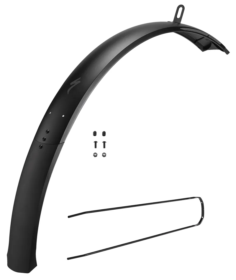 Specialized FND MY21 COMO SL FRONT FENDER 650B ALLOY 65MM WIDTH W/ HARDWARE in Black