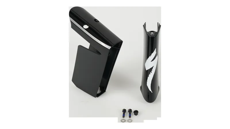 Specialized FRM SHIV DISC NOSECONE W/ BOLT AND WASHER FOR LRG FRAME - GLOSS CARBON in Gloss Black/White
