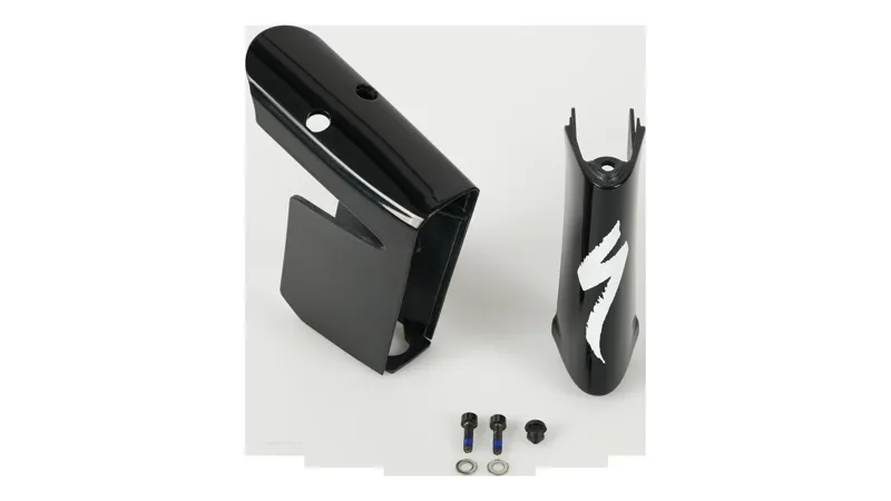 Specialized FRM SHIV DISC NOSECONE W/ BOLT AND WASHER FOR MED FRAME - GLOSS CARBON in Gloss Black/White