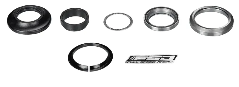 Specialized HDS COMPLETE INTEGRATED 1-1/8in UPPER 45X45 1.5in LOWER 36X45 52MM TOP COVER H2216 W/ CROWN RACE FOR 1.5in TAPERED STEERER HS-S-02