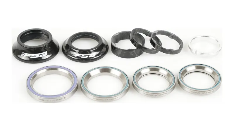 Specialized HDS COMPLETE ROUBAIX SL4 KIT 1-1/8in UPPER 45X45 DEG ALL LOWER BRG SIZES 1-1/8in 1-1/4in 1-3/8in - 45X45 DEG W/ 10 and 15MM CARBON SPACERS