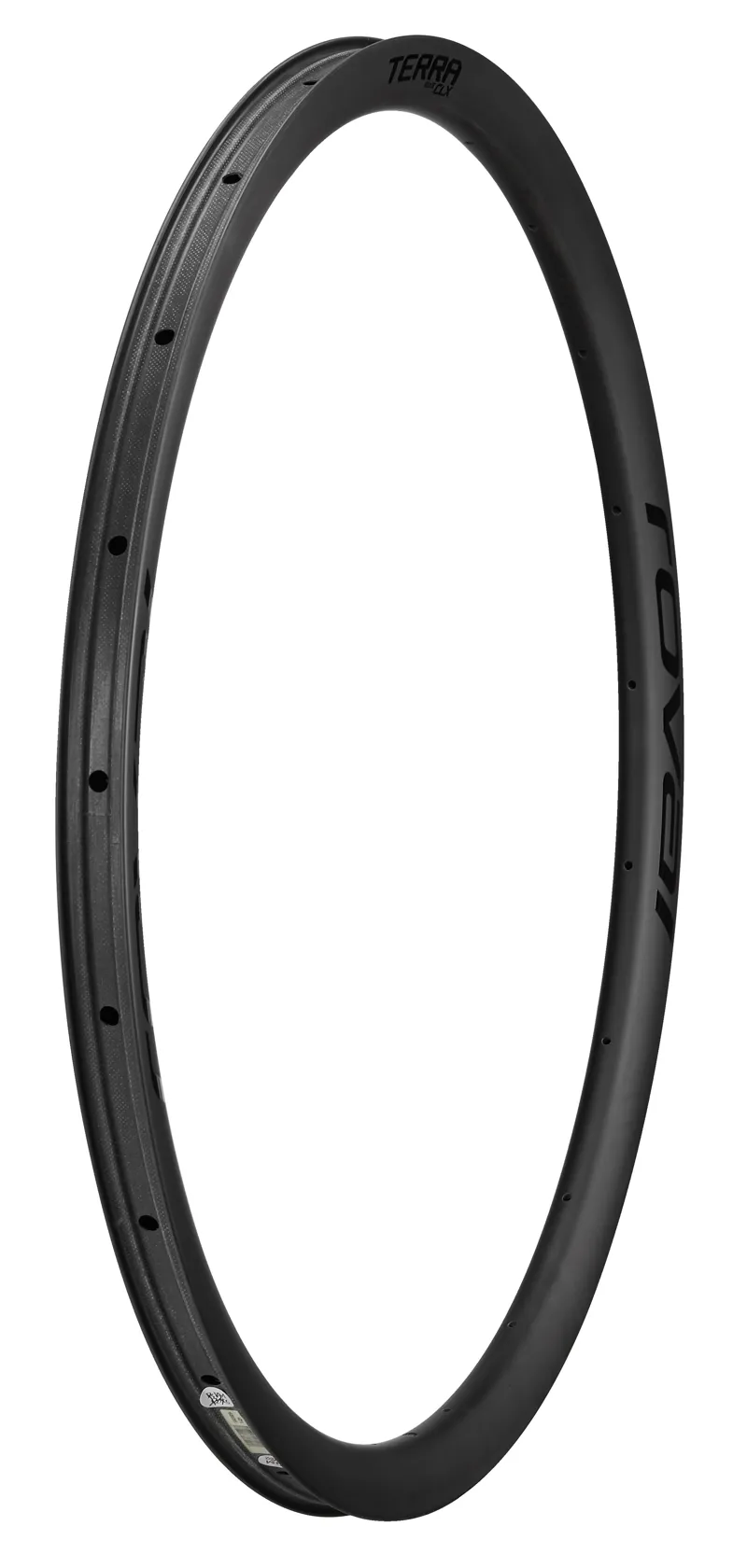 Specialized RIM MY20 TERRA CLX 700C FRONT CARBON 21H DISC 25MM INTERNAL WC029-1 - SATIN CARBON W/ GLOSS BLACK DCL in Satin Carbon/Black