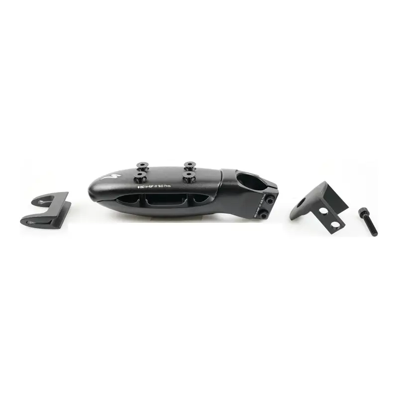 Balfes Bikes Specialized STM SHIV TRI AEROSTEM 60/90MM OVAL BAR CLAMP FOR CARBON BASE-BAR 17-DEG RISE FOR 1-1/8in STEERER W/ STEM CAP and BOLT in Black | Free postage over £30, £10 off first order, price match & 0% finance.