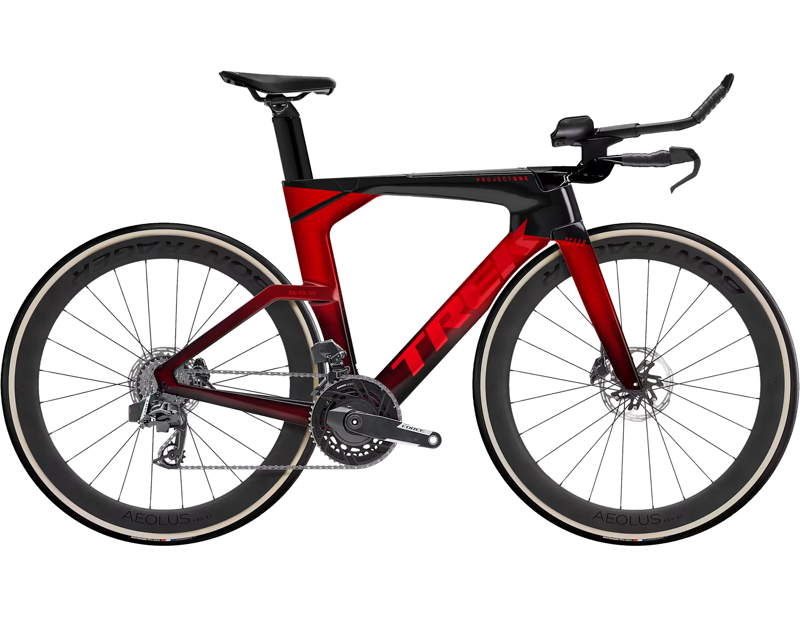 Trek Speed Concept SLR 7 AXS Time Trial/Triathlon Bike 2026 in Metal Red Smoke to Carbon Red Smoke Fade