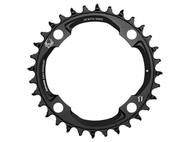 Sram X-Sync 2 94 Bcd Alum Eagle Light Powered Emtb Chain Ring 32t in Black