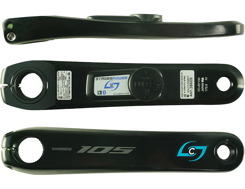 Stages Power Meter L Shimano 105 R7100 in Black