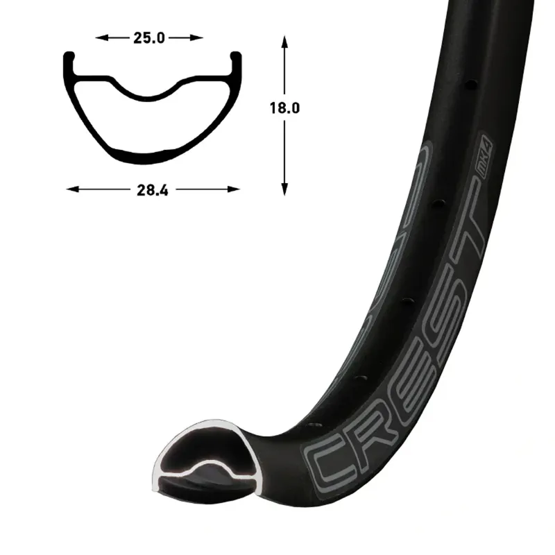 Stans Crest MK4 Rim 29 inch 28H in Black-1
