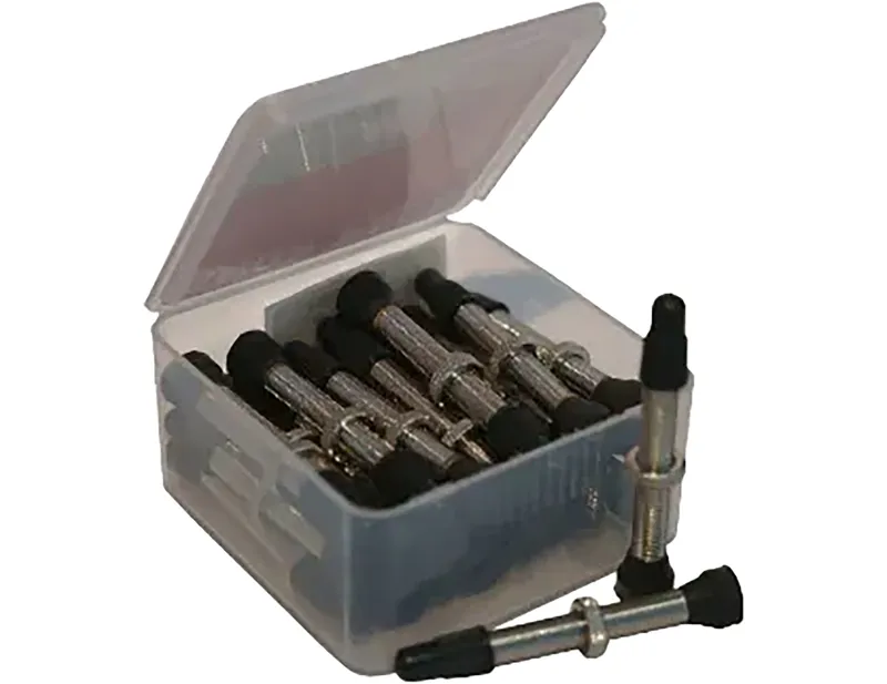 Stans Presta Valve Stems 25 Pack in Silver-1