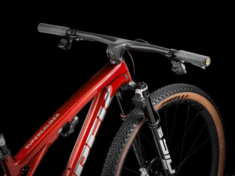 Trek Supercaliber SLR 9.9 Flight Attendant Gen 2 Full Suspension Mountain Bike 2025 in Red Smoke/Drizzle-2