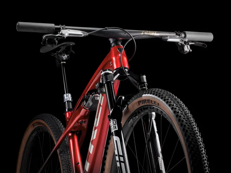 Trek Supercaliber SLR 9.9 Flight Attendant Gen 2 Full Suspension Mountain Bike 2025 in Red Smoke/Drizzle-3