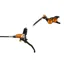 Hope Tech 4 V4 - No Rotor -  R/H Brakes in Black/Orange