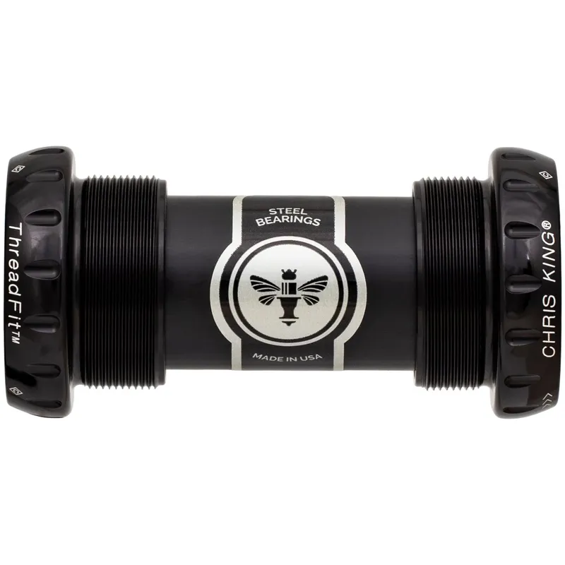Chris King ThreadFit 24 68-73mm Ceramic Bearings Bottom Bracket in Black 