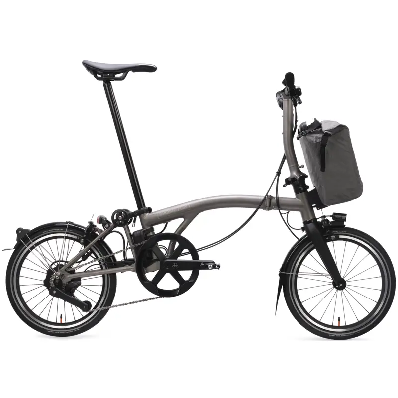Balfes Bikes Brompton Electric T Line 4-Speed Folding Bike 2026 in Blasted Titanium | Free postage over £30, £10 off first order, price match & 0% finance.