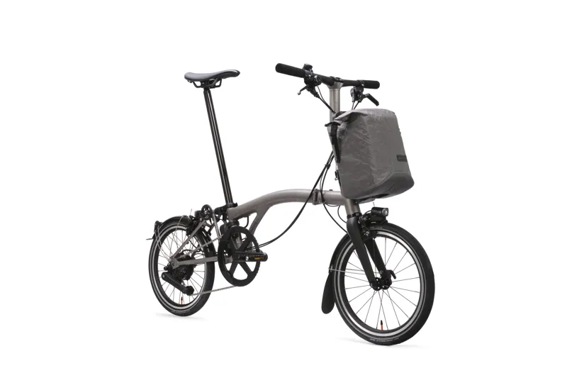 Brompton Electric T Line 4-Speed Folding Bike 2026 in Blasted Titanium-5