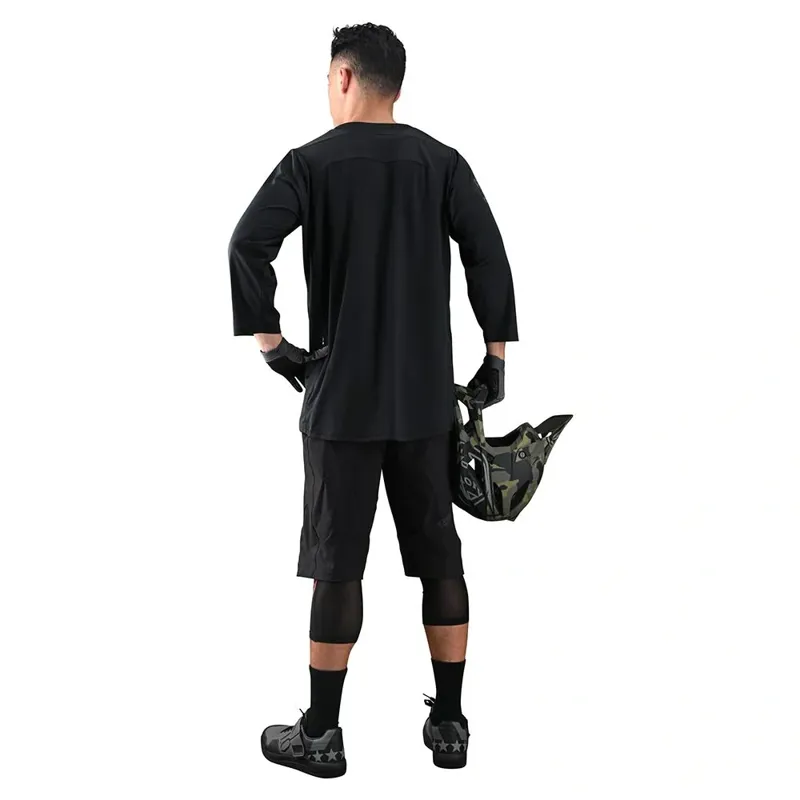 Troy Lee Designs Ruckus 3/4 Sleeve Jersey in Solid Black-3