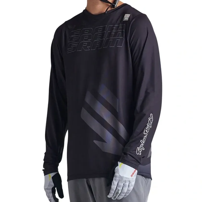 Troy Lee Designs Skyline Long Sleeve Jersey Sram Eagle One in Black-5