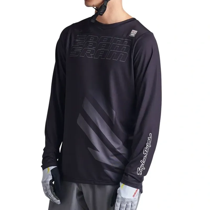 Troy Lee Designs Skyline Long Sleeve Jersey Sram Eagle One in Black-6