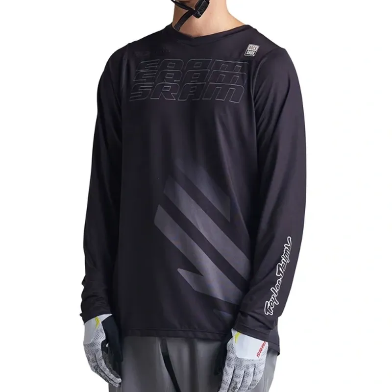Troy Lee Designs Skyline Long Sleeve Jersey Sram Eagle One in Black-7
