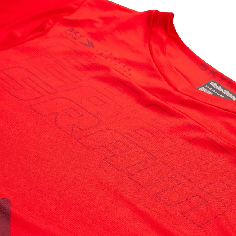 Troy Lee Designs Skyline Long Sleeve Jersey Sram Eagle One in Fiery Red-1