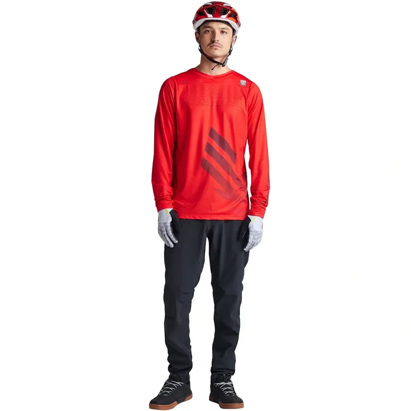 Troy Lee Designs Skyline Long Sleeve Jersey Sram Eagle One in Fiery Red-7