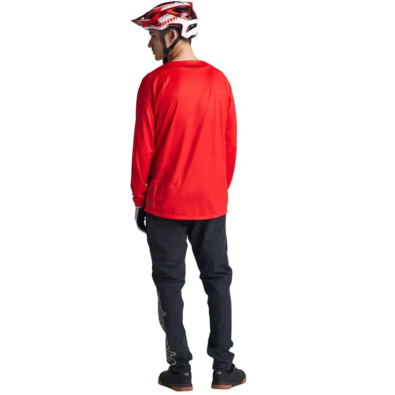 Troy Lee Designs Skyline Long Sleeve Jersey Sram Eagle One in Fiery Red-8