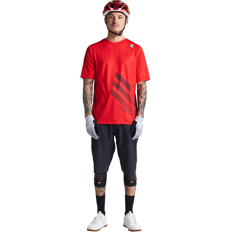 Troy Lee Designs Skyline Short Sleeve Jersey Sram Eagle One in Fiery Red-3