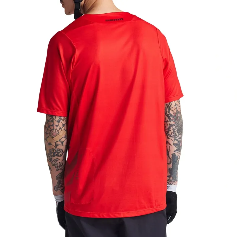 Troy Lee Designs Skyline Short Sleeve Jersey Sram Eagle One in Fiery Red-8
