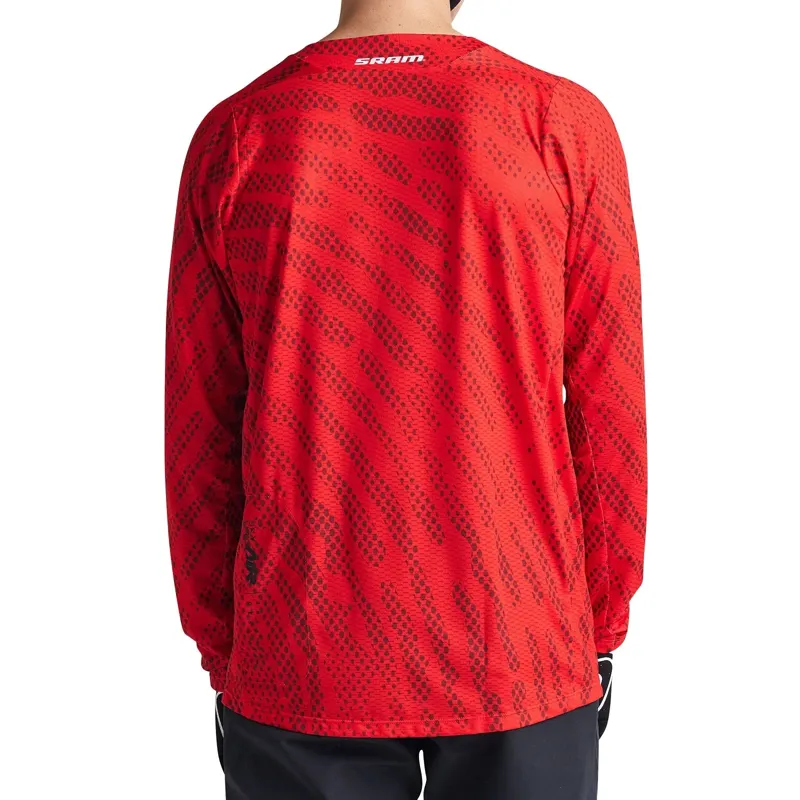 Troy Lee Designs Skyline Air Long Sleeve Jersey Sram Roots in Fiery Red-6