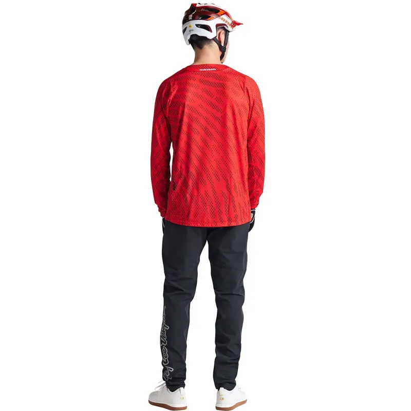 Troy Lee Designs Skyline Air Long Sleeve Jersey Sram Roots in Fiery Red-7