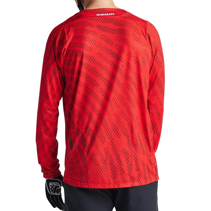 Troy Lee Designs Skyline Air Long Sleeve Jersey Sram Roots in Fiery Red-8
