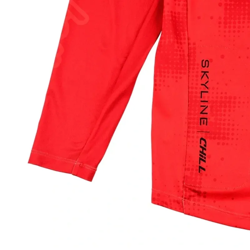 Troy Lee Designs Skyline Long Sleeve Chill Jersey Scattered in Fire Orange-3