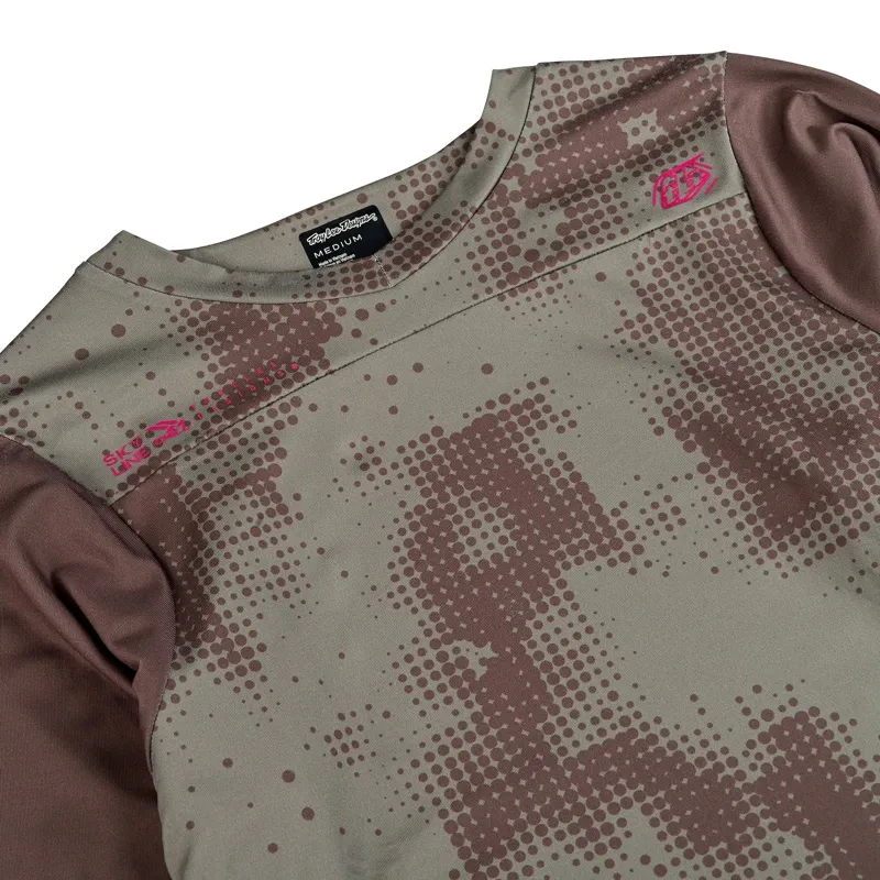 Troy Lee Designs Skyline Long Sleeve Chill Jersey Scattered in Olive-2