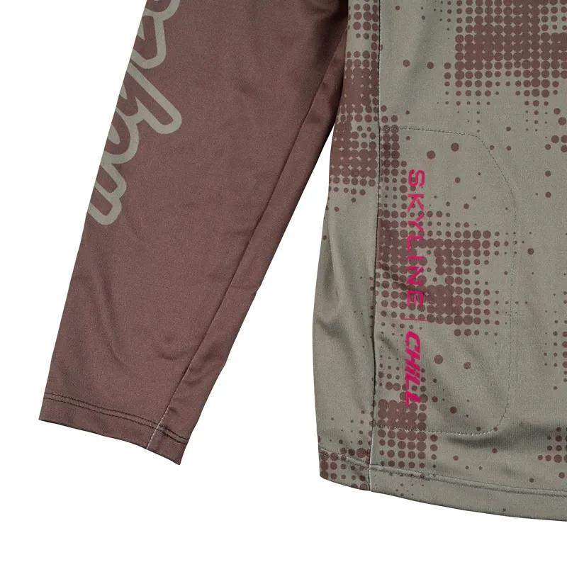 Troy Lee Designs Skyline Long Sleeve Chill Jersey Scattered in Olive-4