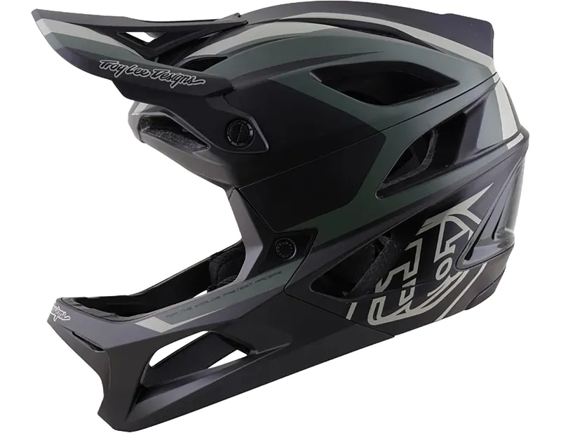 Troy Lee Designs Stage 2 High VZ Helmet in Army/Charcoal-1