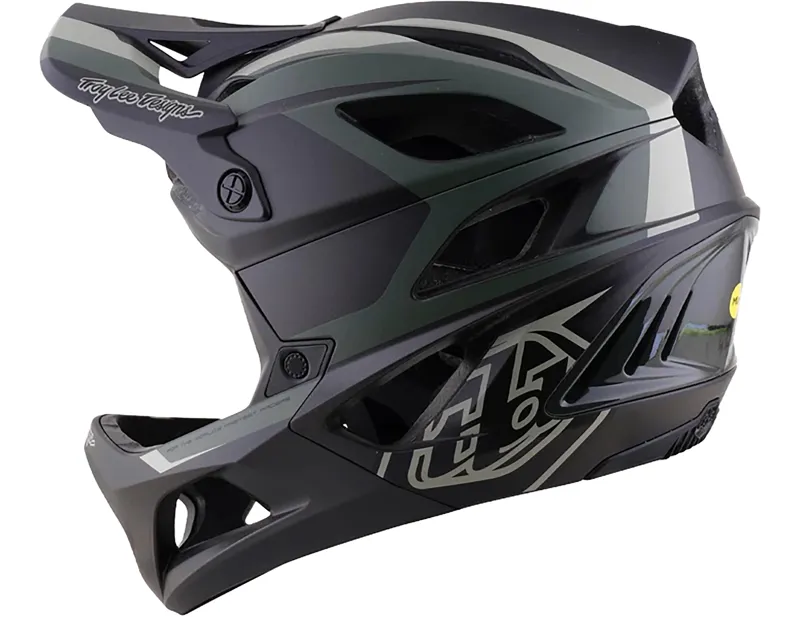 Troy Lee Designs Stage 2 High VZ Helmet in Army/Charcoal-2