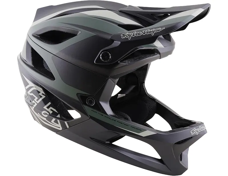 Troy Lee Designs Stage 2 High VZ Helmet in Army/Charcoal-6