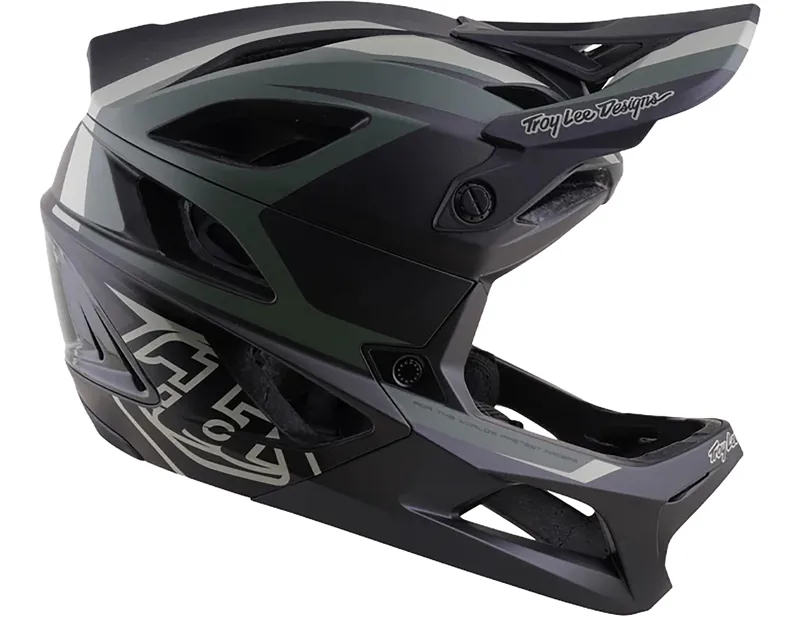 Troy Lee Designs Stage 2 High VZ Helmet in Army/Charcoal-5