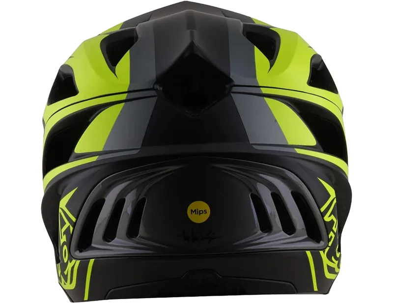 Troy Lee Designs Stage 2 High VZ Helmet in Charcoal/Flo Yellow-3