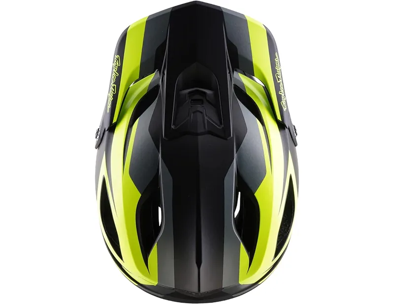 Troy Lee Designs Stage 2 High VZ Helmet in Charcoal/Flo Yellow-7